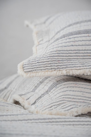 Ecocotton Hivda Gri %100 Organik Pamuk Müslin Dolgulu Çift Kişilik Yatak Örüsü Gri