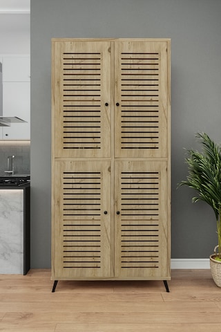 Enwood Deneb Mdf Atlantik Çam 4 K Panjur Kapak Ahşap Ayaklı Kiler