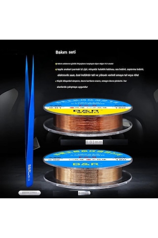 B R Ft-03 0.01mm 0.02mm 120m İnce Bakır Yol Çekme Teli