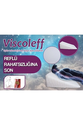 Reflü Yatağı ve Yastığı Bambu Kılıf 70 x 60 x 23 CM Kahverengi Bambu Kumaşlı Beyaz