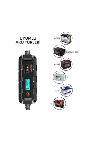 Mioji Mio 6000 6a 6v Ve 12v Araba Şarj, Akü Bakım, Damlama Şarj Cihazı Ve Motosiklet, Atv, Lityum Ve Derin Döngülü Aküler İçin Kükürt Akıllı