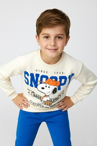 Erkek Çocuk Snoopy Baskılı Eşofman Takım Dmb-4141 Saks