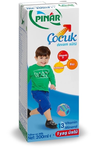 Pınar Çocuk Devam Sütü 200 Ml X 24 Adet