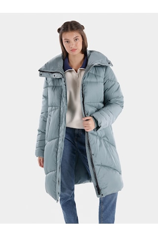 Colin's Colins Regular Fit Şişme Uzun Cepli Yeşil Kadın Kaban Cl1065792 Mint Yeşili