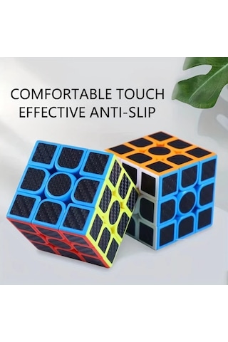 Turcoshop11 1 Adet Karbon Fiber 3x3x3 Profesyonel Hız Küpü Eğitici Zeka Oyuncak