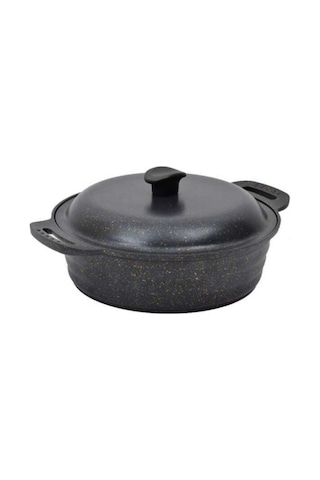 Campout Granit Döküm Kamp Tenceresi 28 Cm Siyah