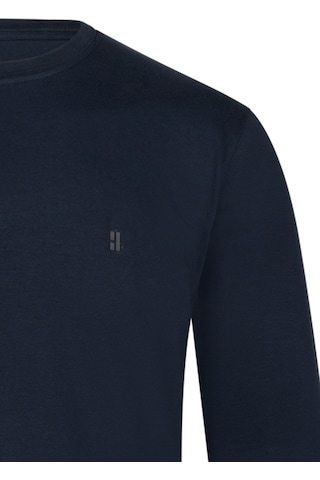 Hatemoğlu Lacivert Regular Fit Bisiklet Yaka Pamuklu Sweatshirt 35123024a005 005 1969292 Lacivert
