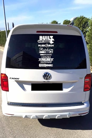 Oto Arka Cam Sticker İngilizce Model 75 40 20 Cm