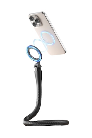 Maiyame Telesın P3-fm-01 Manyetik Esnek Telefon Tutucu: 16 Mıknatıslı, Serbest Bükülebilir, Kaymazsız Silikon, 1/4" Vidalama, 300g Yük Kapasitesi - Siyah