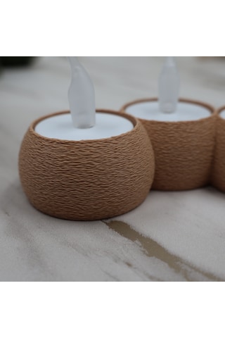 En-cag Modern Tealight Mumluk Led Mum Tutucu Dekoratif Işıklı Mumluk Bss Çok Renkli