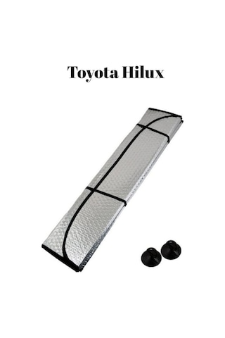 Toyota Hilux Uyumlu Ön Cam Güneşlik Perde Balonlu Metalize Alüminyum Katlanabilir Araç Güneşliği 165x85cm Büyük Boy