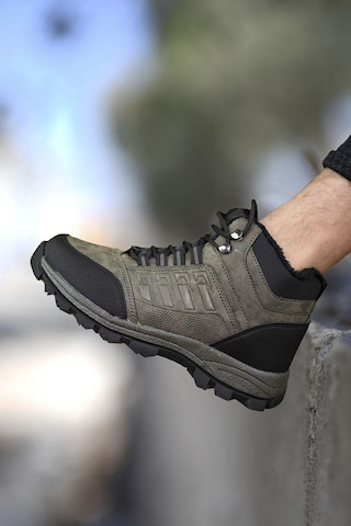 X-step X6 Haki Termal Kürklü Kışlık Erkek Bot Ayakkabı 001