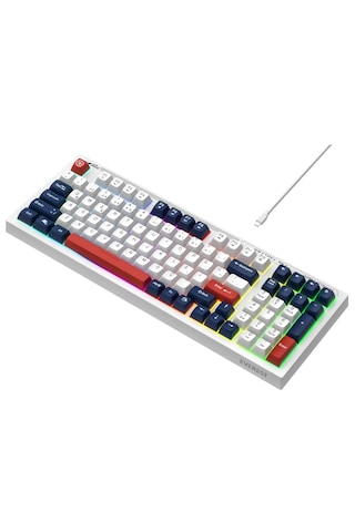 Everest Kb-98 Sılent Beyaz/mavi/kırmızı Sessiz Rainbow Q Membrane