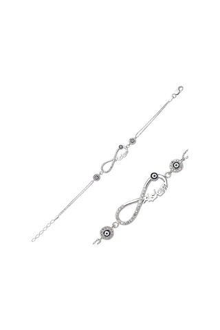 Mooije Silver Gümüş Sonsuzluk Aşkım Bayan Bileklik