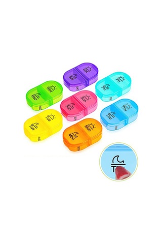 Anjiexun Haftalık Hap Düzenleyici, Günde 2 Kez Hap Kutusu, 7 Günlük Cep Kutusu Diğer