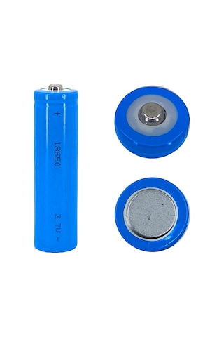 Hedyex 18650 Şarjlı Pil Çıkıntılı Başlıklı Fener Pili 3.7v Li-ion