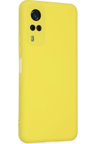 Gld-spt- Newface Vivo Y53s Kılıf Nano İçi Kadife Silikon - Sarı