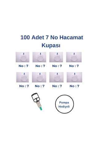 Kupasan Hacamat Kupa Seti No:7 100'lü