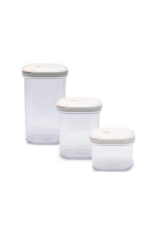 Pull Box Kavanoz Saklama Kabı Seti Bulut Beyaz