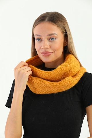 Kadın Hardal Örgü Boyunluk Hardal