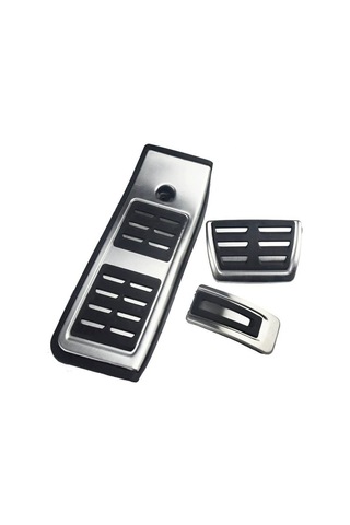 Audi A4 B9 A5 F5 2016-2023 Uyumlu Geçme Otomatik Pedal Seti 3 Parça Siyah Krom