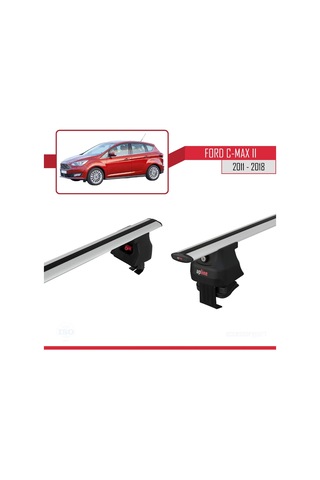 Ford C-max Iı 2011-2018 Arası İle Uyumlu Ace-4 Ara Atkı Tavan Barı Gri