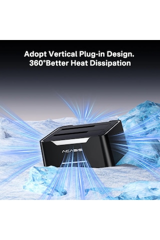 Acasis EC6104 2xSATA Uyumu,2X18TB Destek,HDD Clone