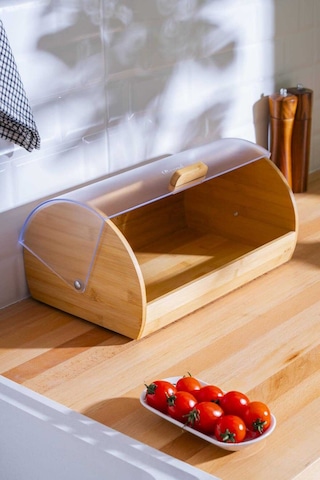 Acar Sirius Bambu Ekmek Saklama Kutusu - 39 25 19 Cm Ahşap