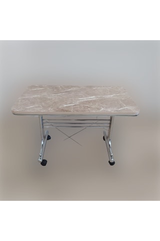 Pratik 70X110 Tekerlekli Orta Sehpa Krom Nikel Kaplamalı Metal (514492450)