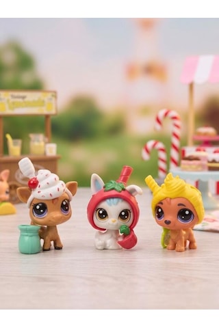 Petshop Miniş Özel Tematik 3'lü Figür Seti Çocuklar İçin Yaratıcı Oyun Ve Koleksiyon Seti