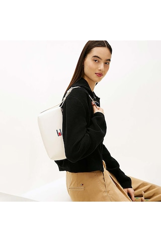 Tommy Hilfiger Kadın Beyaz Omuz Çantası Aw0aw17866-ybı Beyaz