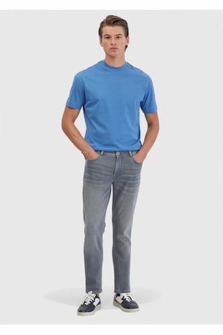 Ramsey Gri Düz Slim Fit Denim Pamuk Karışımlı Pantolon gri grey