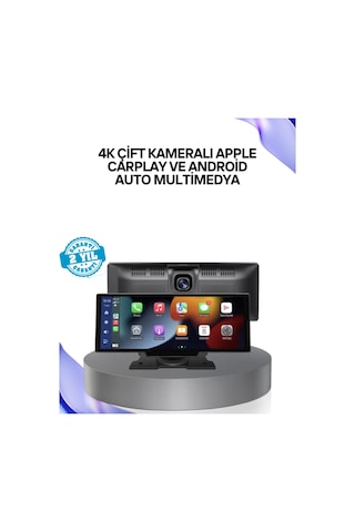 Renault Megane, Clio, Symbol, Captur, Toyota Corolla, Yaris, C-hr, Ford Focus, Fiesta Uyumlu Kablosuz Carplay Multimedya 10.26' Dokunmatik Ekran