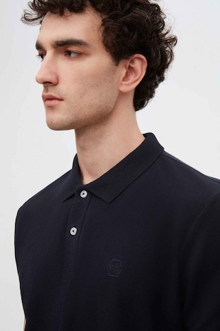 D's Damat Ds Damat Regular Fit Lacivert Pike Dokulu %100 Pamuk Kıvrılmaz Polo Yaka Nakışlı T-shirt 4HC14ORT51000 Lacivert