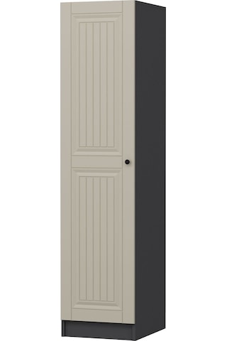 Minar Kale 1 Kapaklı Dolap İlkbahar Mebran 210cm - Antrasit/kumtaşı - Askılıklı Çok Renkli
