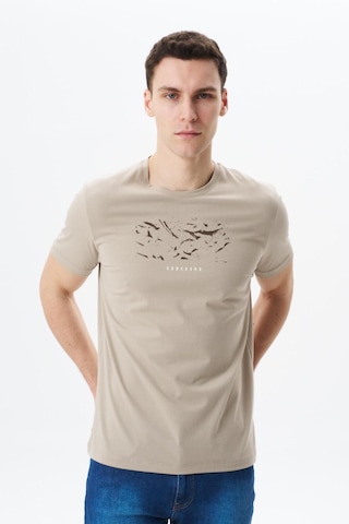AR-MA Arma Erkek Regular Fit Baskılı Süprem Bisiklet Yaka Tişört Y29344453902 Bej