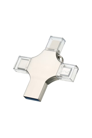 Vkemall 16gb Metalik 4-in-1 Usb 3.0 Flash Drive: Type-c, Micro Usb, İos Uyumlu Ve Bilgisayar Desteği - Hızlı Okuma/yazma