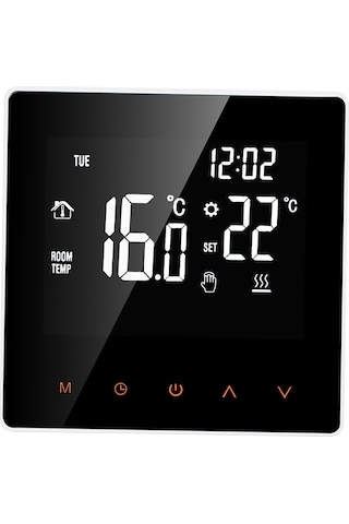 Akıllı Termostat Su / Gaz Kazanı Dijital Sıcaklık Kontrol Beyaz