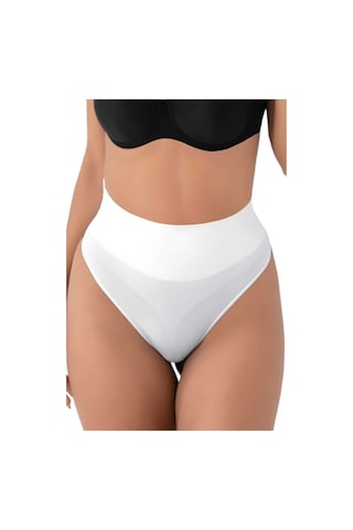 Uniquetrenders Kadın Dikişsiz Alt Karın Toparlayıcı String Külot Korse Beyaz