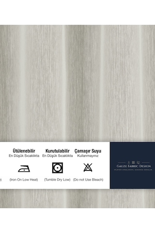 Gauze Fabric Design Bambu İpeksi Dokulu Tül Perde Normal Pile 1 X 2.5 Krem