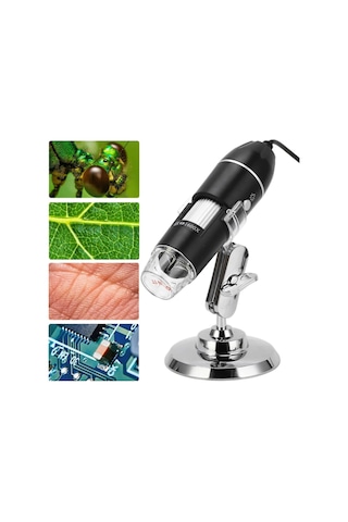 Lexroo 1600x Zoom 2mp Usb Dijital Mikroskop 8 Ledli Kamera Saç, Cilt Analizi, Eğitim, Endüstriyel