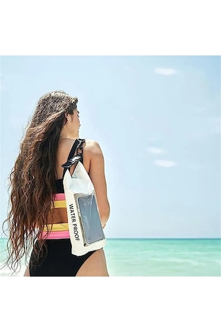 Dancemonkey 2l Su Geçirmez Dokunmatik Ekran Kuru Çanta, Trekking, Sörf, Kamp İçin Kamuflaj Gri Gri