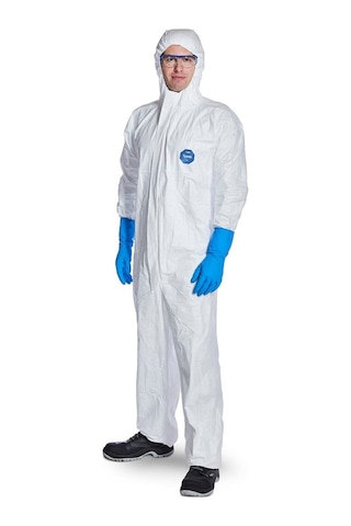 Tyvek 500 Xpert Başlıklı Kimyasal Koruyucu Tek Kullanımlıktulum Xl