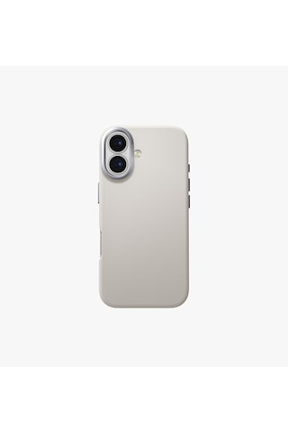 Apple Uyumlu iPhone 17 Kılıf Lyden Vegan Deri Kaplama İnovatif Görünüm Magsafe Premium Kapak Gri