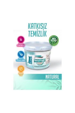 Naturel Bentonit Kedi Kumu 10 Lt Kokusuz, %100 Doğal, Toz Oranı Azaltılmış,