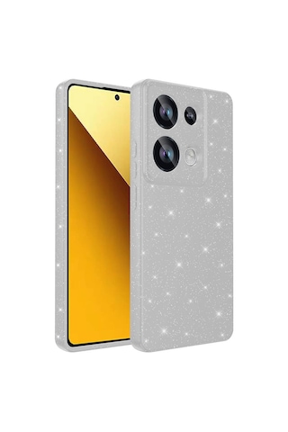 Xiaomi Redmi Note 13 Pro 4g Kılıf Kamera Korumalı Simli Silikon Üstün Koruma Ata Pro Tech Siyah