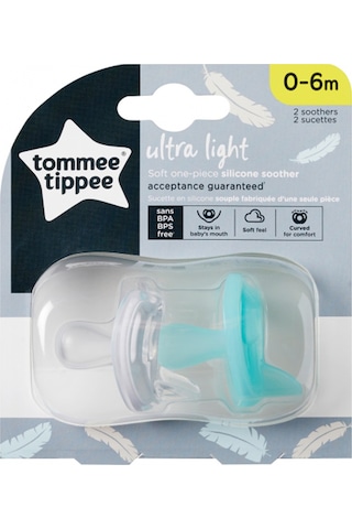 Tommee Tippee Ultra Light Silikon Emzik 0-6 Ay 2 Li Mavi