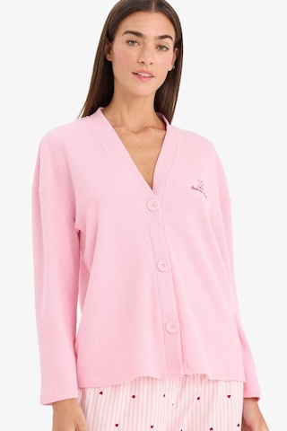 Defacto Regular Fıt V Yaka Uzun Kollu Waffle Üst G6913ax26sppn149 Pembe-pn149