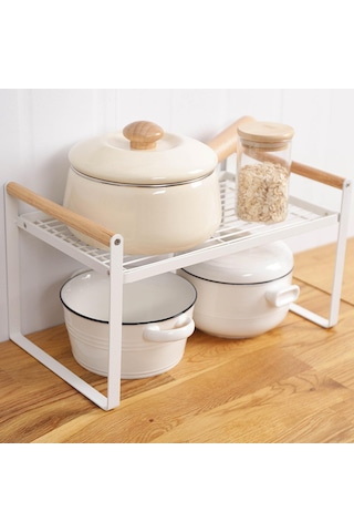 Homyl Sayaç Rafları Masaüstü Organizatör Banyo Anti Beyaz S