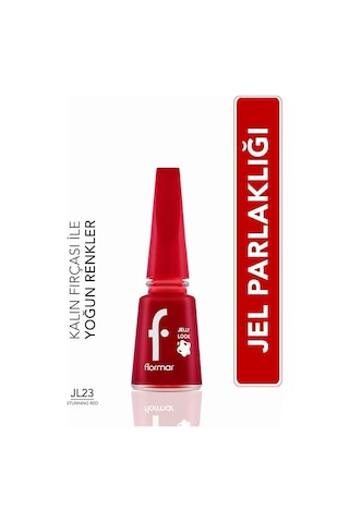 Flormar Oje - Jelly Look Nail Enamel Jl23 Stunning Red 8690604282173